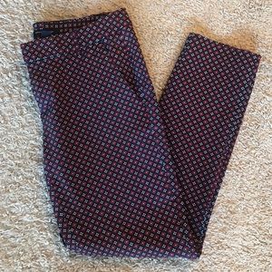 Tommy Hilfiger Patterned Pants Blue Burgundy 4